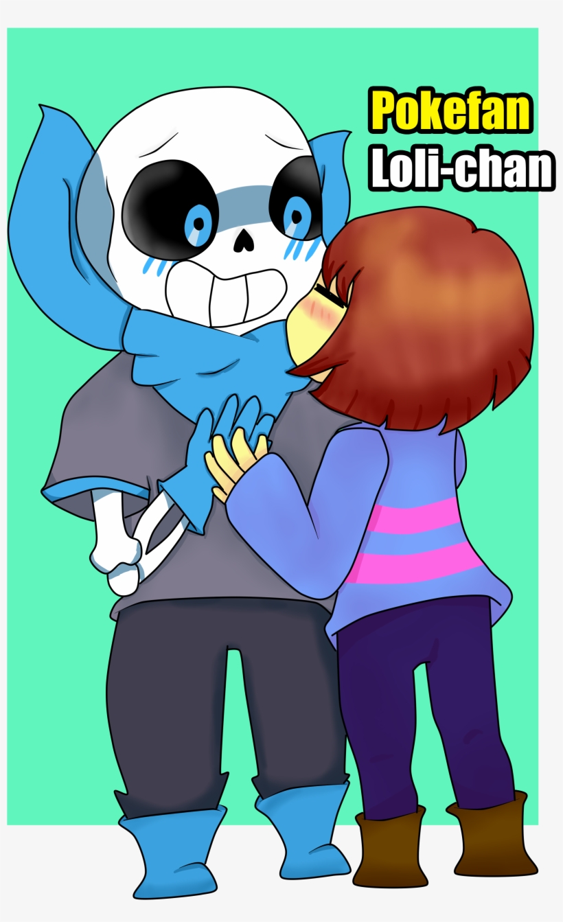Mi Primer Fanart Shippero De Blueberry Y Frisk - Fan Art, transparent png download