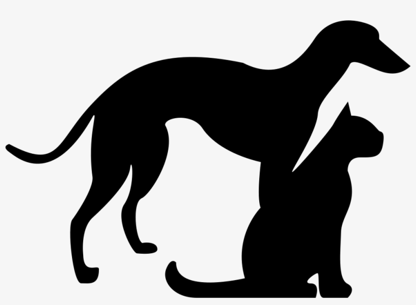 Cat And Dog Png Black And White Transparent Cat And - Dog And Cat Silhouette Png, transparent png download