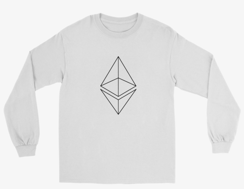Ethereum Logo Cryptocurrency Long Sleeve Shirt - Glow Getter T Shirt, transparent png download