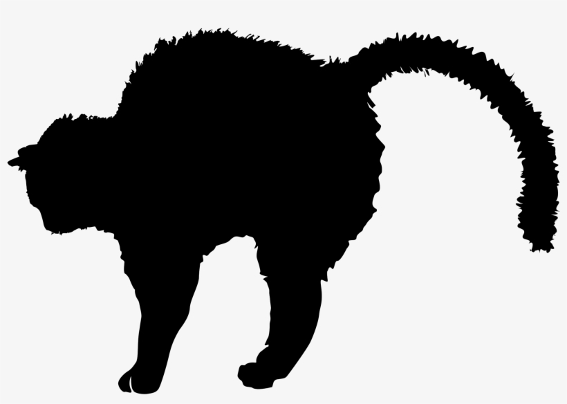 Big Image - Cat Fighting Silhouette Png, transparent png download