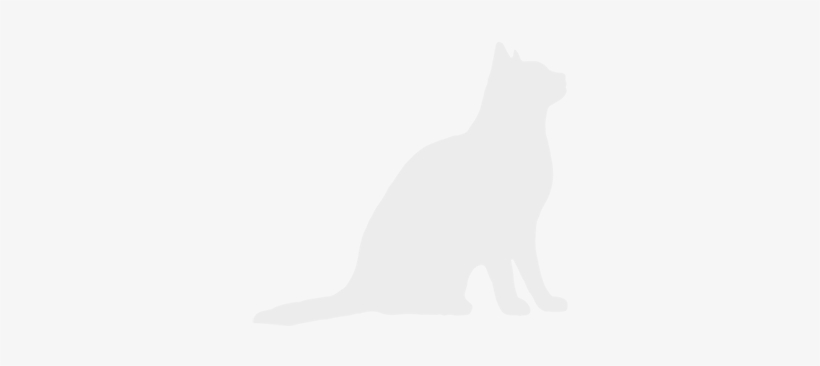 Grey Cat Decoration - Grey Cat Silhouette Png, transparent png download