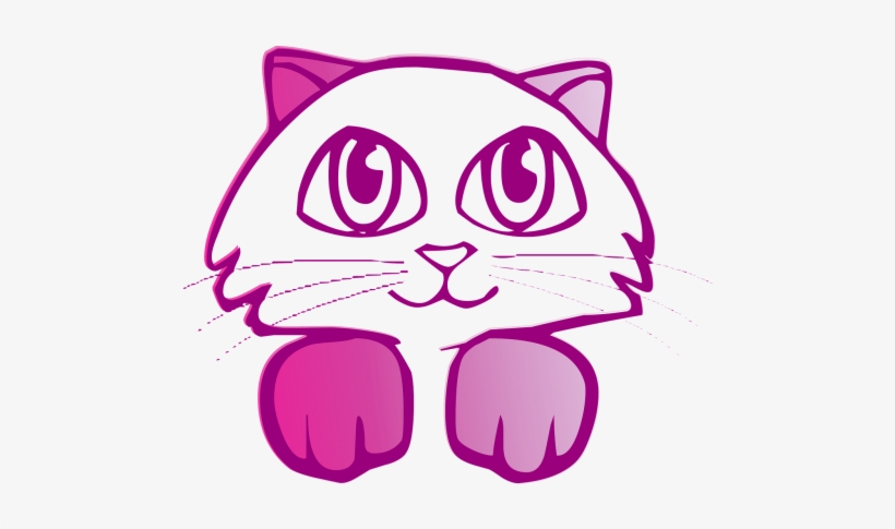 Cat - Purple Kitty Wristlet Purse, Purple/orchid/medium Violet, transparent png download