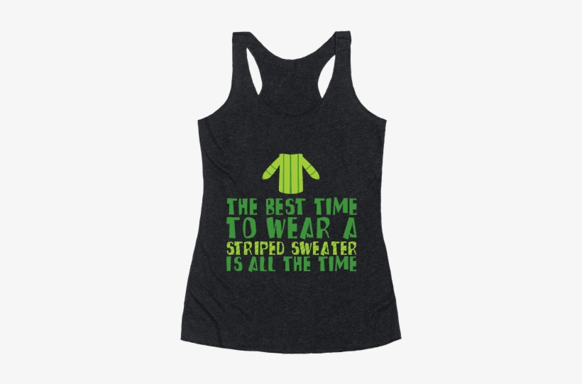 Striped Sweater Racerback Tank Top - Universe Is Under No Obligation To Make Sense To You, transparent png download