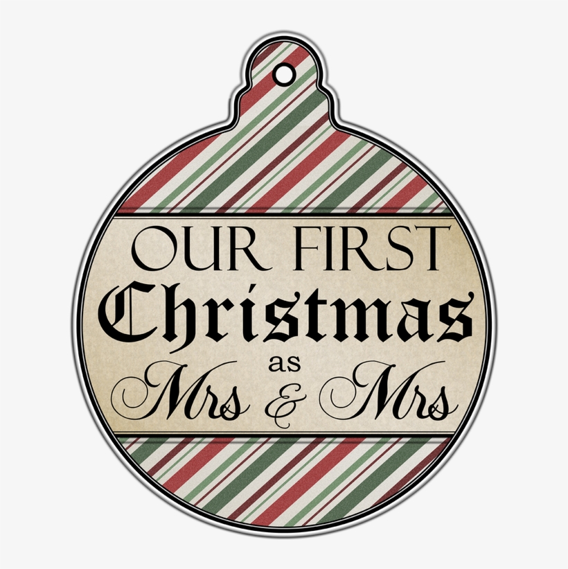 Our First Christmas As Mrs - Our First Christmas 2014 Ornament (round), transparent png download