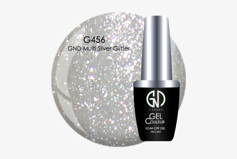 Gnd Multi Silver Glitter Gnd G456 One Step Gel - Nail Polish, transparent png download