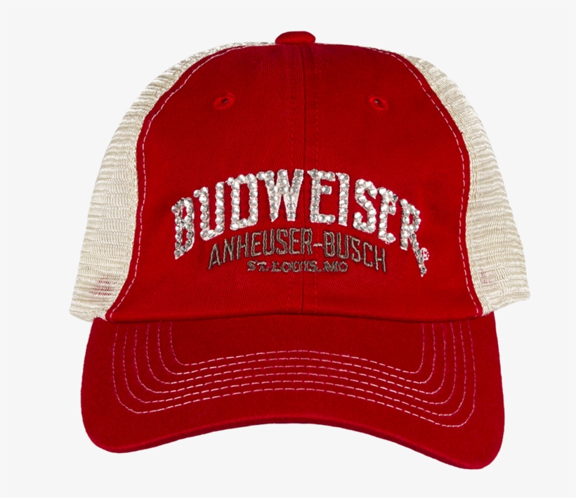 Budweiser Bling Hat- Red Trucker - Hat, transparent png download