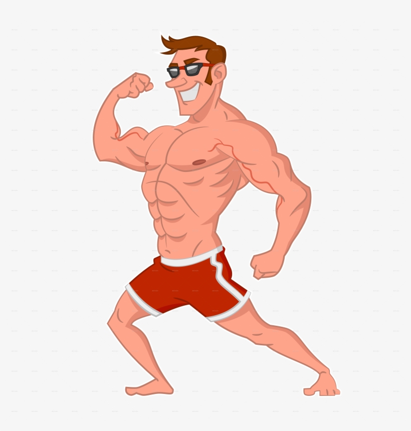 Bodybuilder Posing By Gatts - Barechested, transparent png download