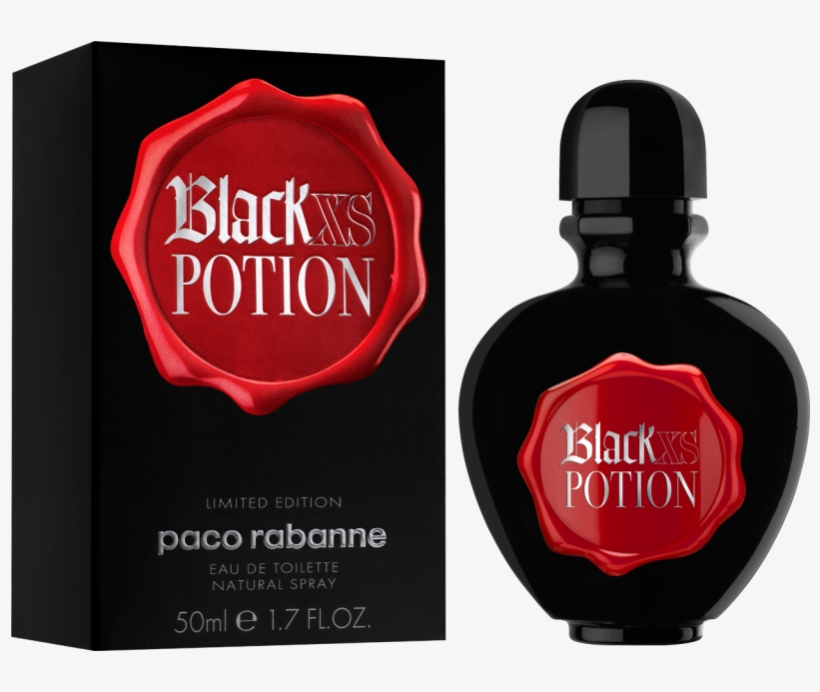 Paco Rabanne Black Xs Potion For Women Edt - Paco Rabanne Black Xs Potion 80ml, transparent png download
