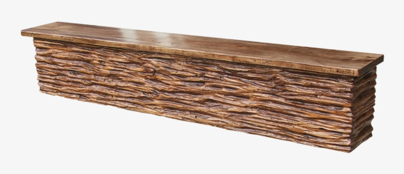 Item# Tbbws Treebark Beam Mantel With Shelf - Plywood, transparent png download