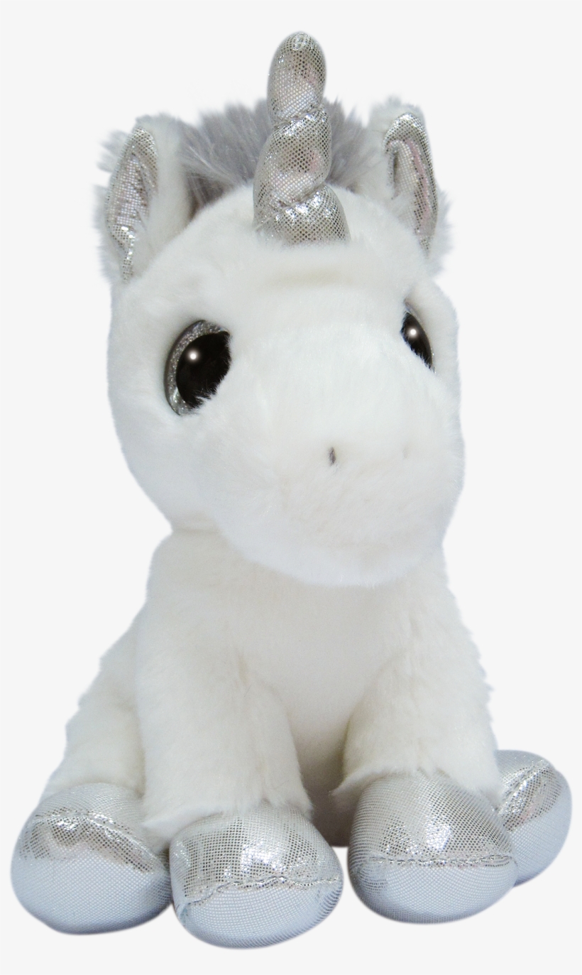 Unicorn Silver Glitter Eyes - Stuffed Toy, transparent png download