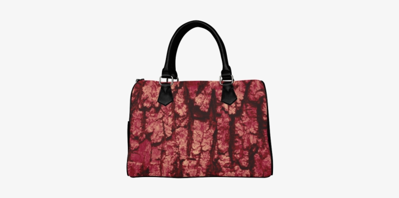 Tree Bark Structure Red Boston Handbag - Good.luck Custom Dean Russo Beware Of Pit Bulls Tote, transparent png download