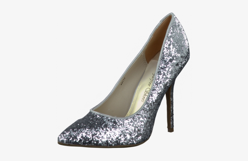 Sally Silver Glitter - Shoe, transparent png download