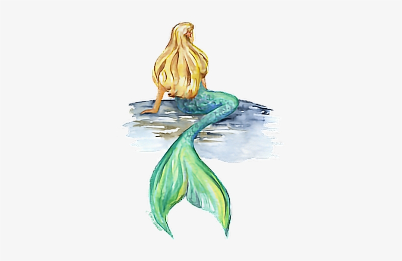 Watercolor Mermaid Png, transparent png download