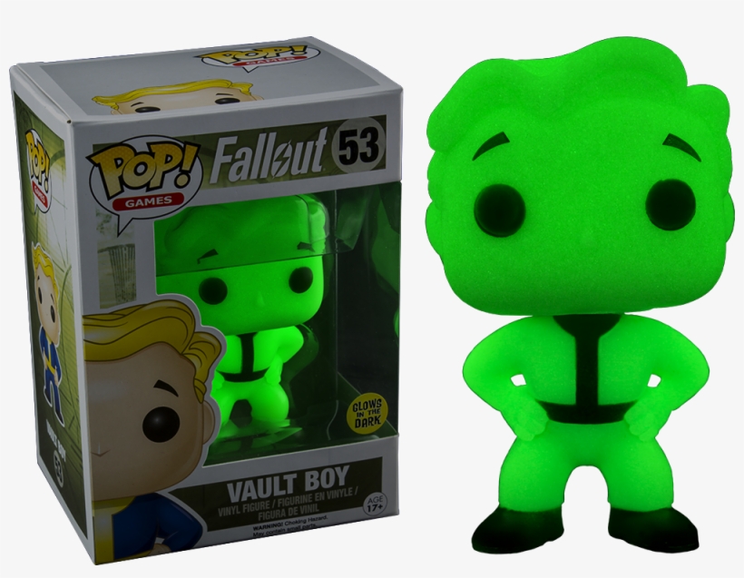 Vault Boy Green Screen Glow In The Dark Pop Vinyl Figure, transparent png download