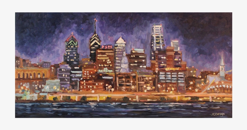 City Skyline - Silverman Gallery, Bucks County Impressionist Art, transparent png download
