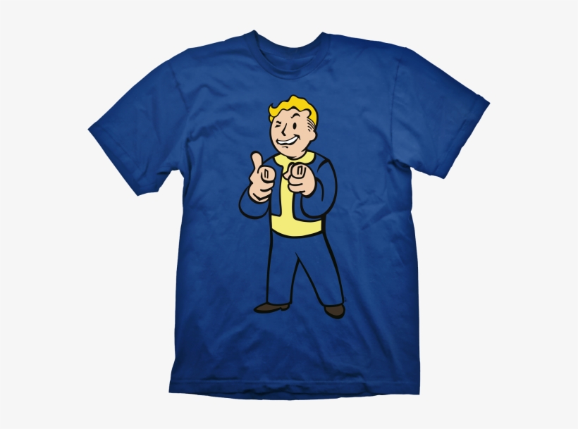 Fallout T-shirt Vault Boy Charisma - Fallout Blue Bifold Wallet, transparent png download
