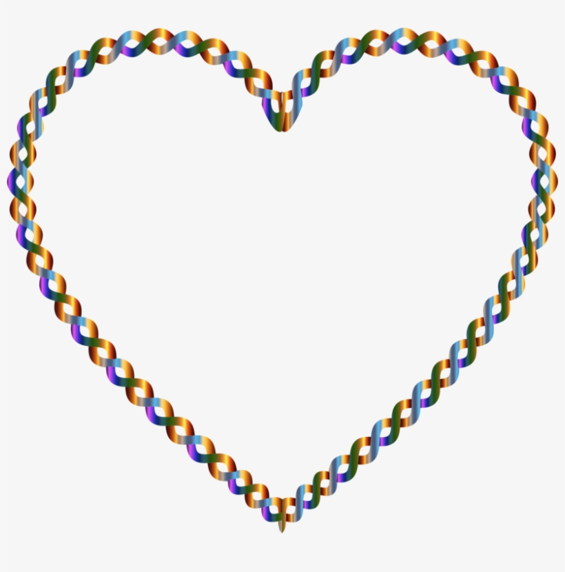 Borders And Frames Right Border Of Heart Necklace Earring - Right Border Of Heart, transparent png download