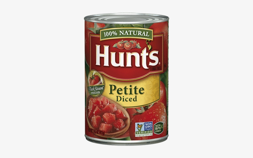 Petite Diced Tomatoes - Hunt's Whole Peeled Plum Tomatoes, 14.5 Oz, transparent png download