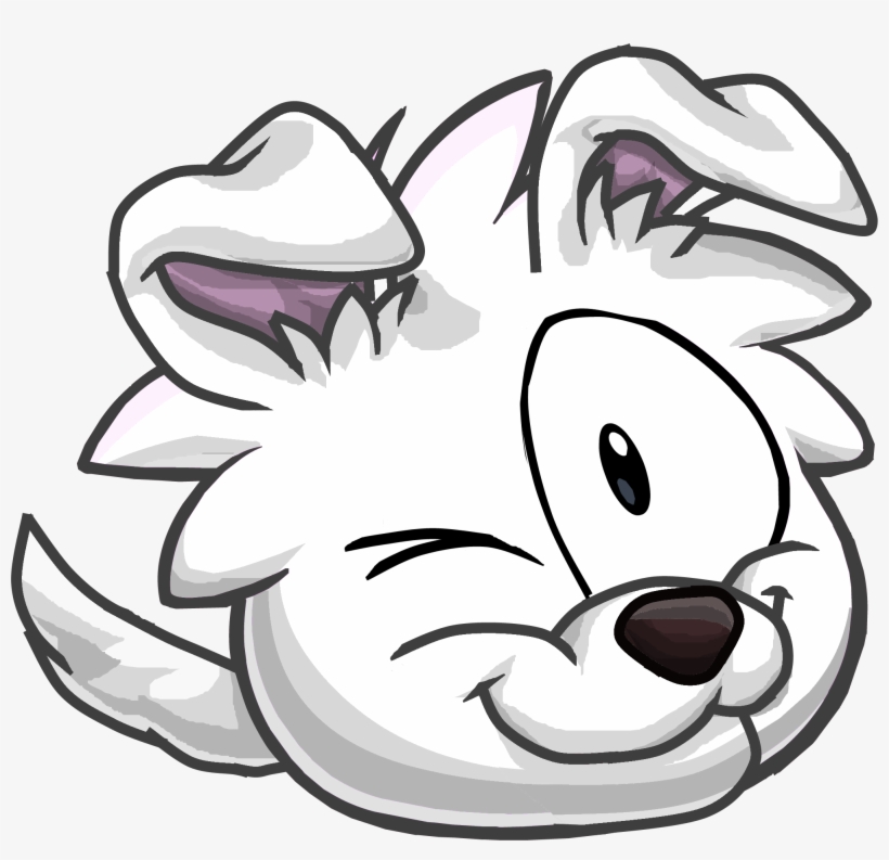 Puffle Perro Blanco - Club Penguin White Puffle, transparent png download