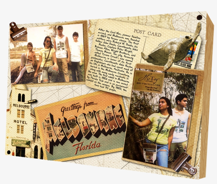 Hccpf-420 Clip Canvas Picture Frame - Art Print: Greetings From Melbourne, Florida, 61x46cm., transparent png download