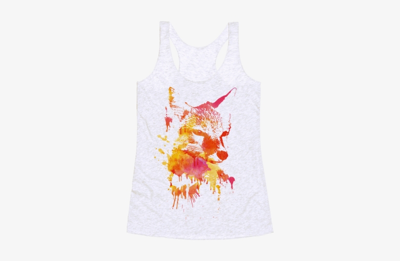Watercolor Fox Racerback Tank Top - Fox Art Tshirt, transparent png download
