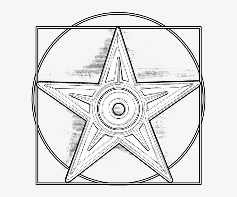 Vitruvian Barnstar Hires - Leonardo Da Vinci Symbol, transparent png download