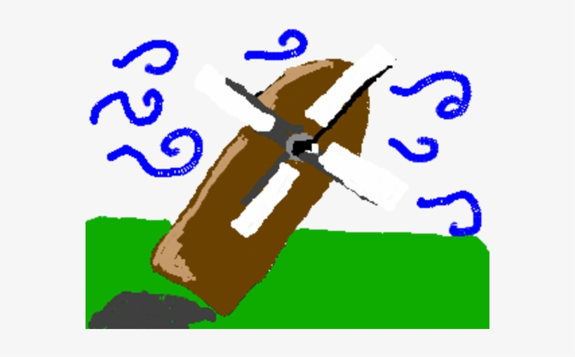 Snowball Tips Over The Windmill - Illustration, transparent png download