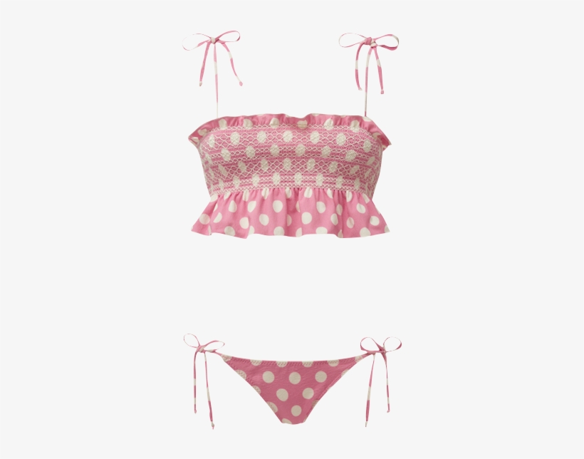 Selena Pink Polka Dot Bikini - Polka Dot, transparent png download