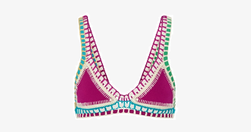 Coco Crochet-trimmed Triangle Bikini Top - Swimsuit, transparent png download