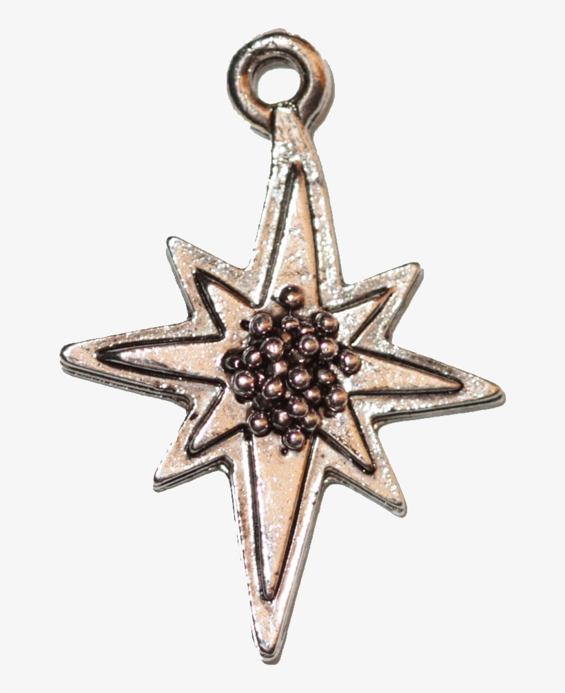 Christmas Star - Silver - Pendant, transparent png download