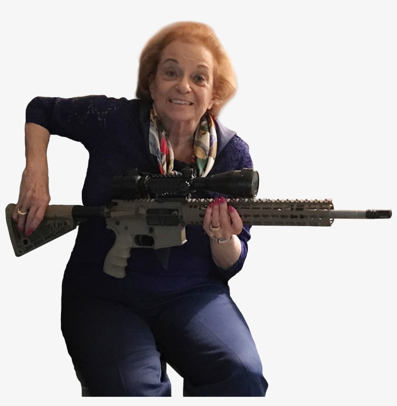 Personold Lady Holding An Assault Rifle - Assault Rifle, transparent png download