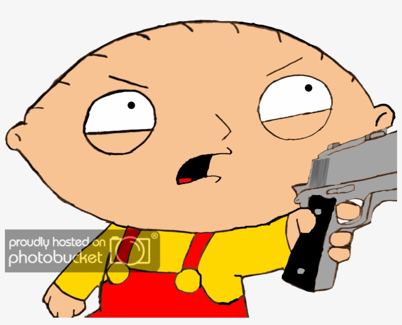 Stewie Griffin With Gun, transparent png download