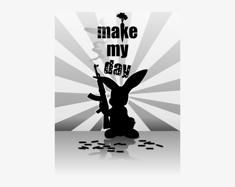 Free Vector Liakad Rabbit Gun Clip Art - Rabbit With Gun Png, transparent png download