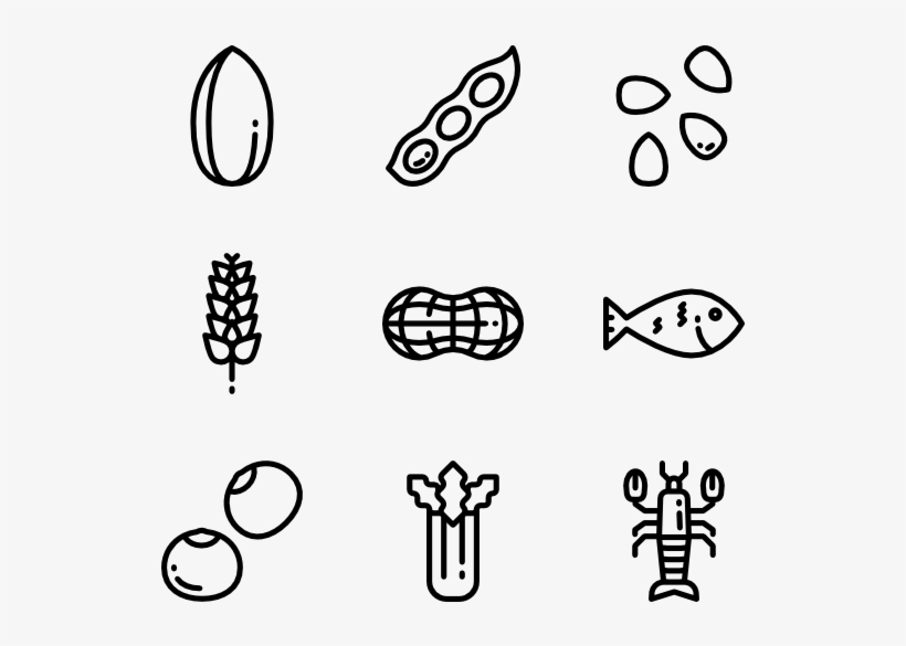 Allergenic Food Linear - Drawing, transparent png download