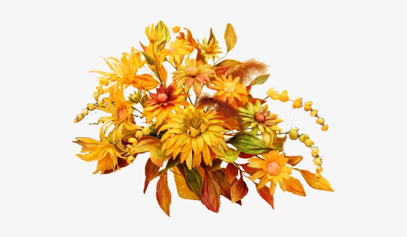 Flower Watercolor Wedding - Bordure Fleurs Automne, transparent png download