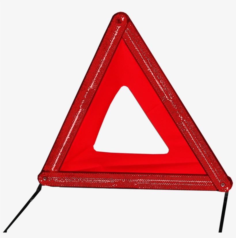 Warning Triangle In A Red Plastic Case - Traffic Sign, transparent png download