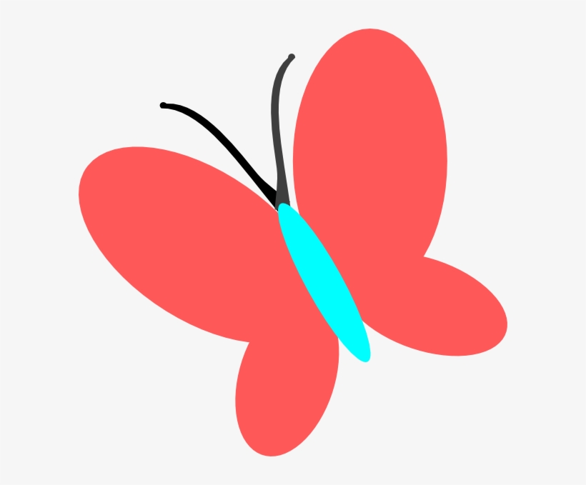 Red Blue Butterfly Clip Art At Clker - Butterfly Clip Art Vector, transparent png download