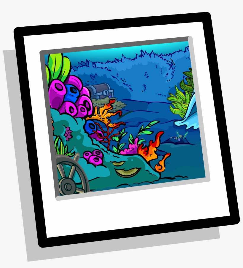 Coral Reef Background Clothing Icon Id - Club Penguin Underwater Room, transparent png download