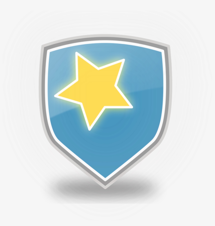 How To Set Use Blue Shield Star Icon Clipart, transparent png download