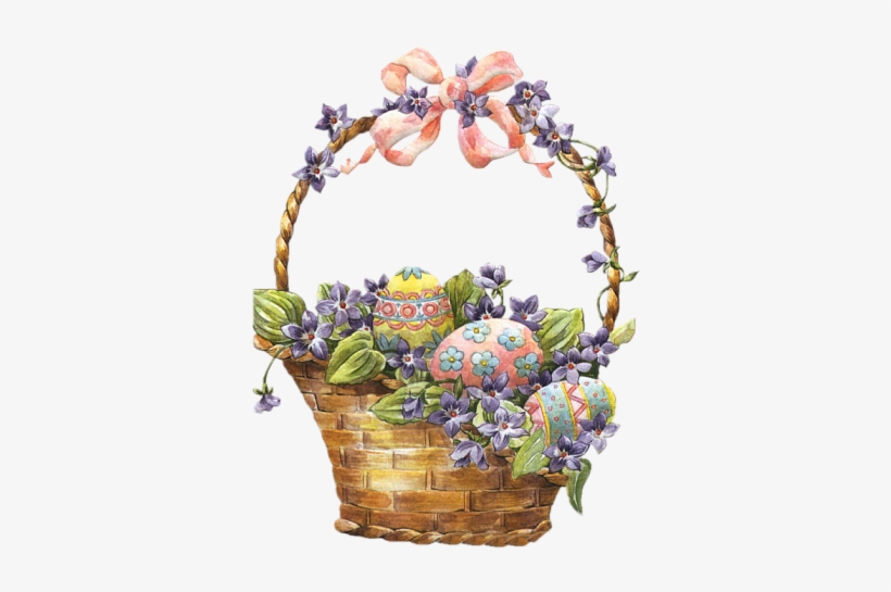 Vintage Easter Egg Basket, transparent png download