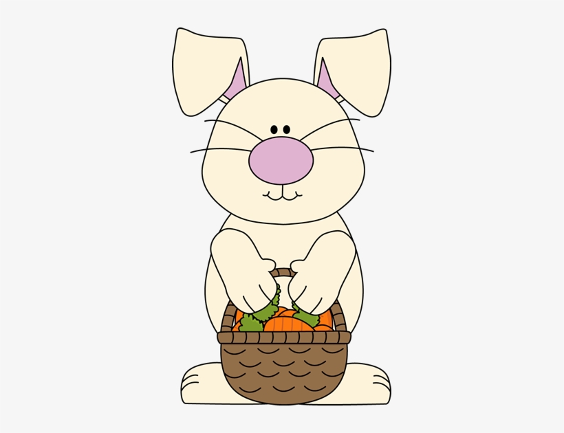 Carrots Png Easter - Easter Bunny Holding A Basket, transparent png download