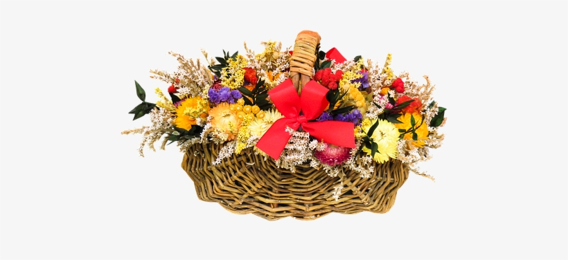 Flowers, Arrangement, Heart, Autumn - May Day Baskets Ideas, transparent png download