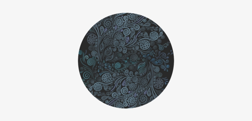 3d Ornaments, Psychedelic Blue Teal Round Mousepad - Circle, transparent png download