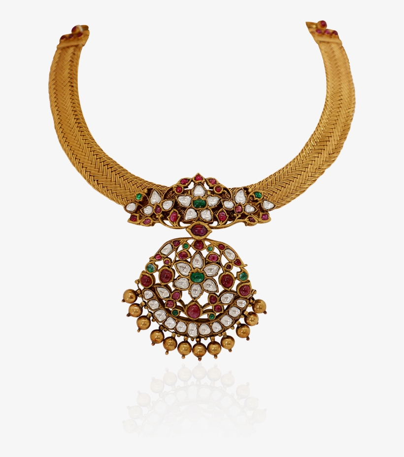 Ethnic Golden Weave Necklace - Necklace, transparent png download