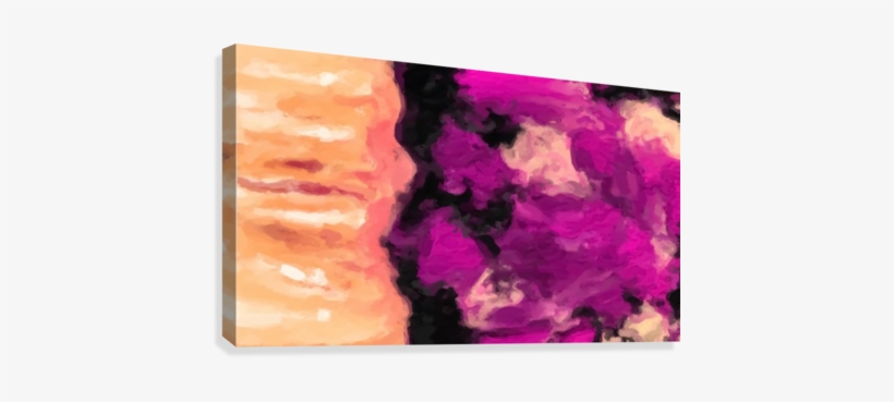 Psychedelic Splash Painting Abstract Texture In Pink - Painting, transparent png download