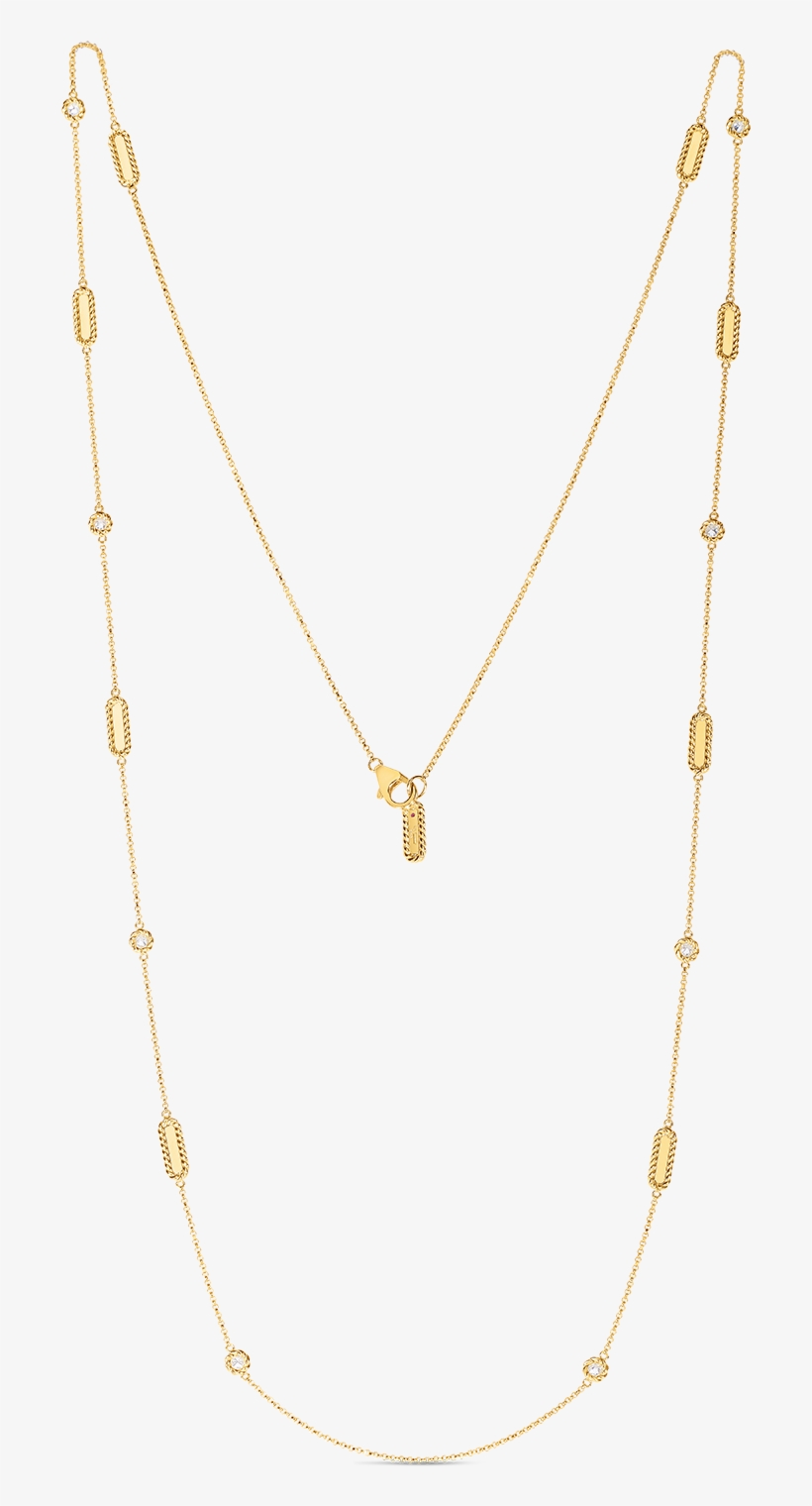New Barocco Necklace With Alternating Diamond Stations - Necklace, transparent png download