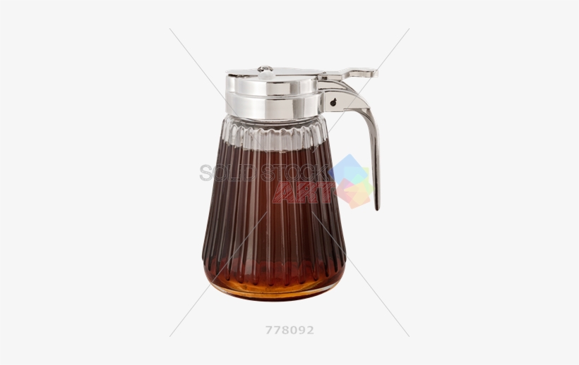 Stock Photo Of Glass Container Of Maple Syrup Isolated - Pancake, transparent png download