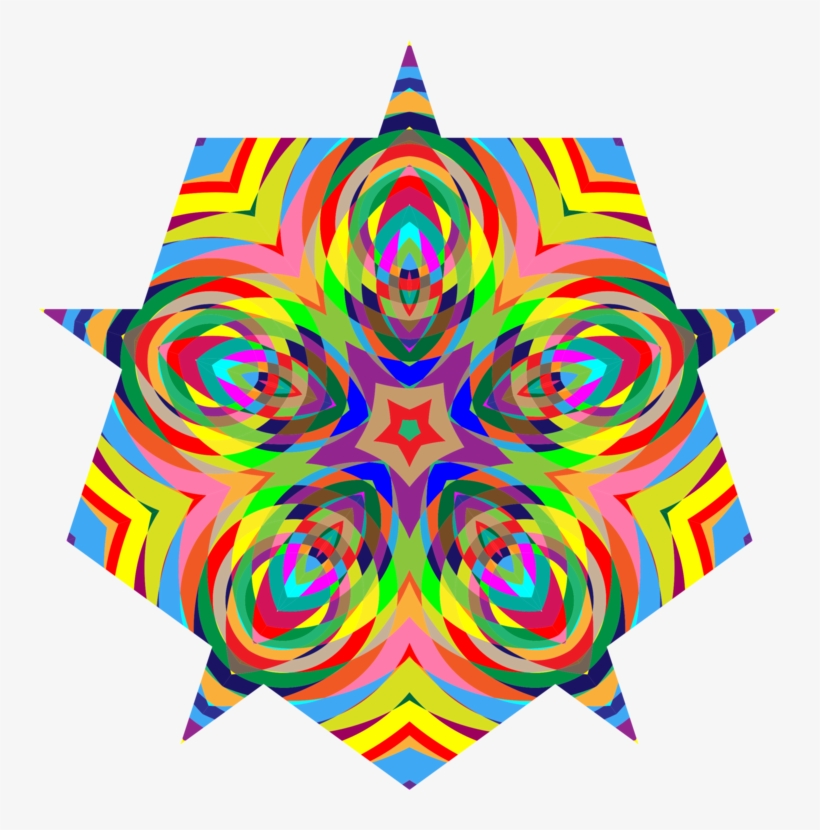Psychedelia Computer Icons Psychedelic Art Symmetry - Stand The F*ck Up Adult Coloring Book: Motivational, transparent png download