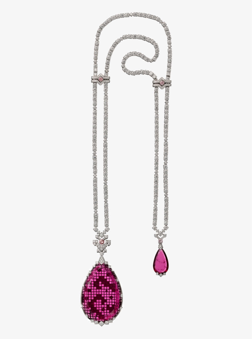 High Jewellery Necklace White Gold, Rubellites, Diamonds - Jewellery, transparent png download
