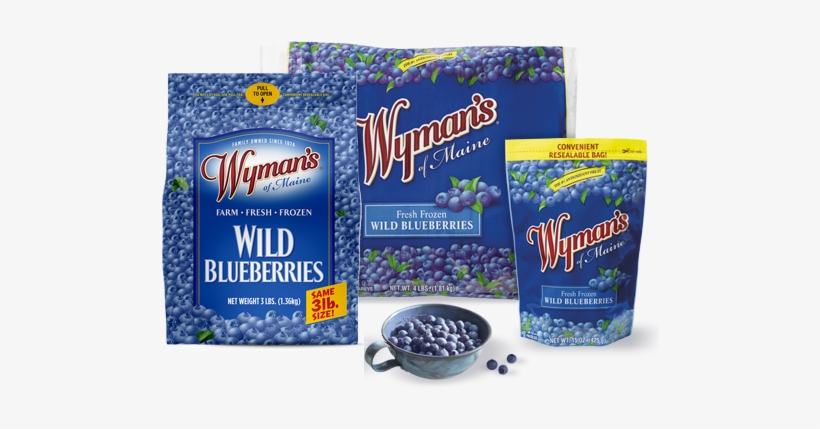 Our Fresh-frozen Wild Blueberries Are Perfect In Cereal, - Wymans Wild Blueberries - 15 Oz Can, transparent png download
